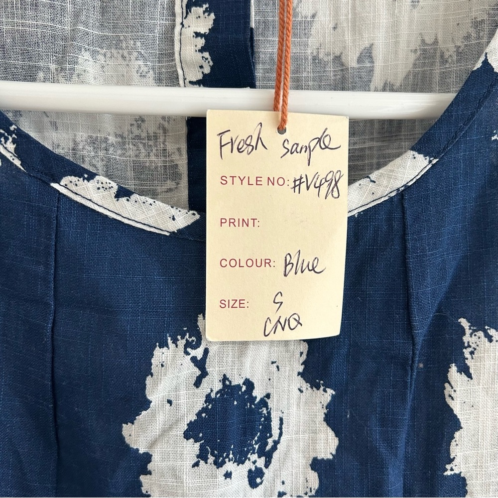 NWT th company raga women’s babydoll mini dress blue floral size small sample - Picture 7 of 11
